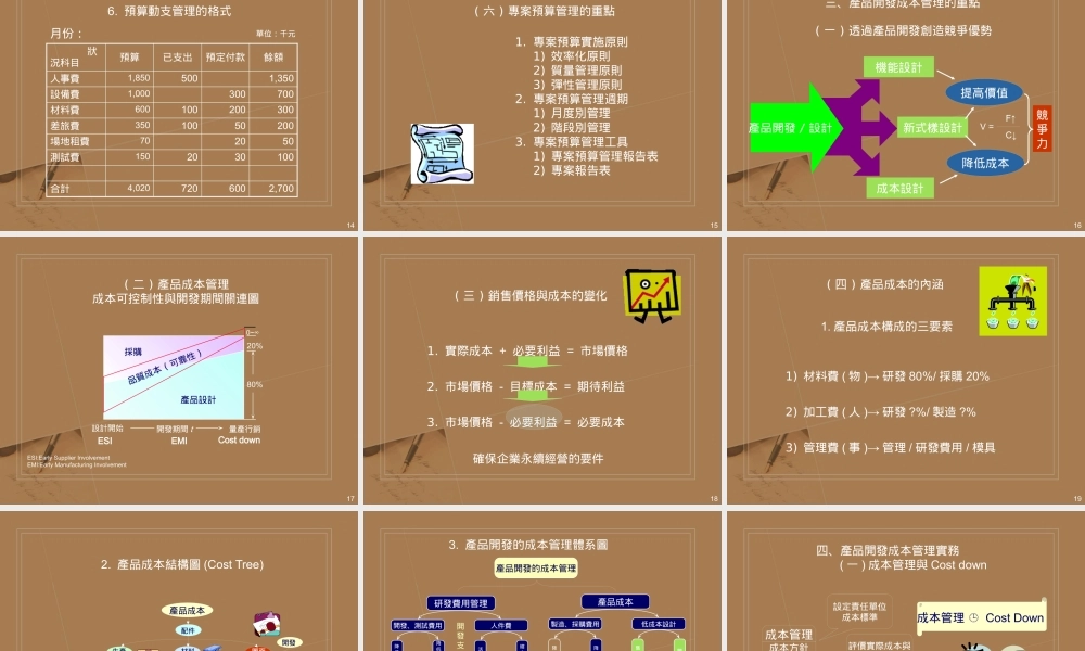 专案成本与风险管理ppt67