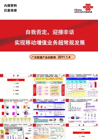 XXXX年广东联通产品创新部发言材料-中国联通-41p-XXXX0