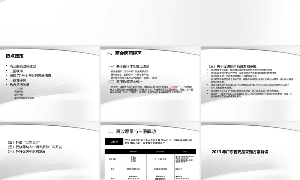 XXXX年广东省药品采购方案解读与行业分析(学习版)