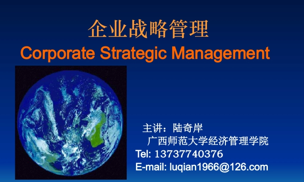 《企业战略管理》课件3