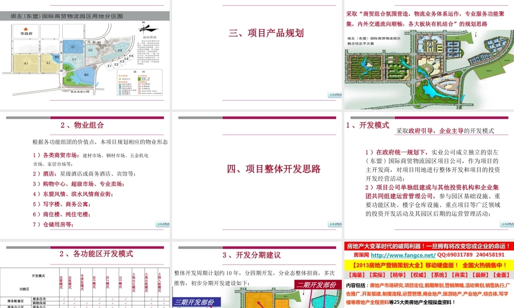 XXXX年广西崇左东盟国际商贸物流园项目开发思路汇报_42