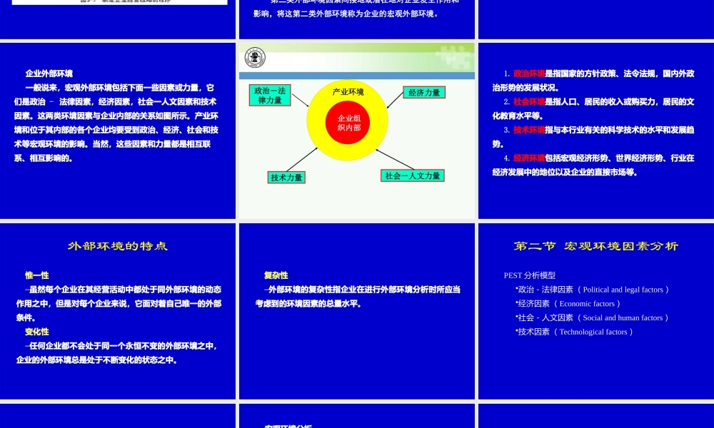 《企业战略管理》杨锡怀_第三版_第二章___企业外部环境