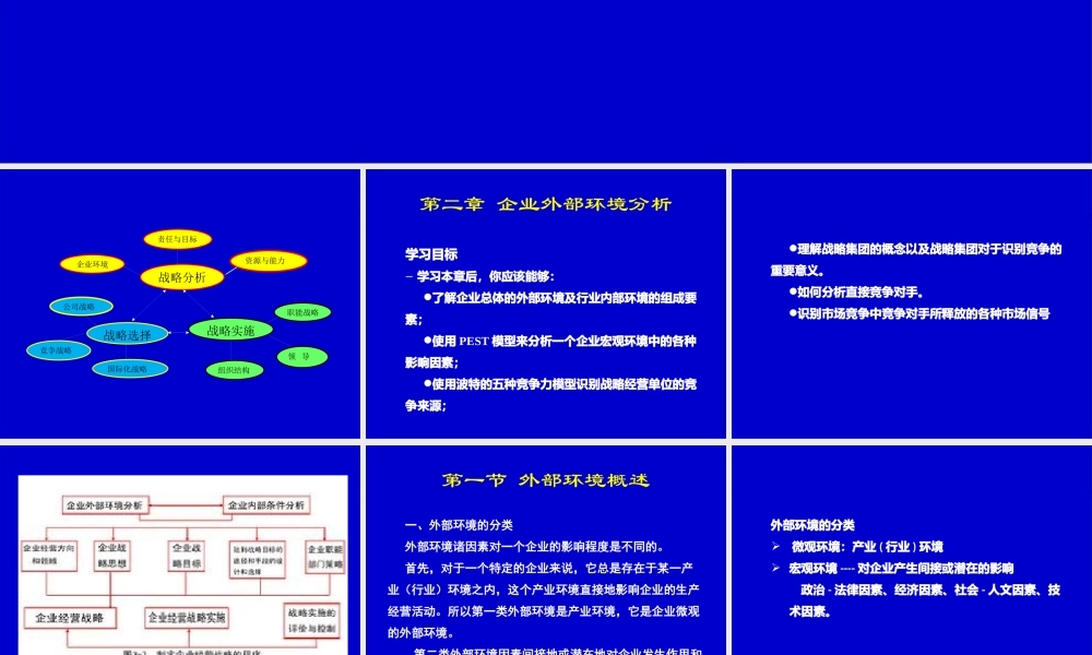 《企业战略管理》杨锡怀第三版第二章企业外部环境分析