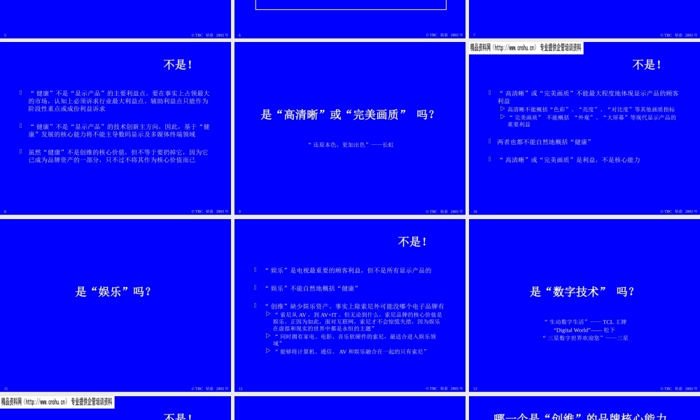 XXXX年广州TBC铭鼎品牌传播有限公司--创维品牌战略(ppt 93) 