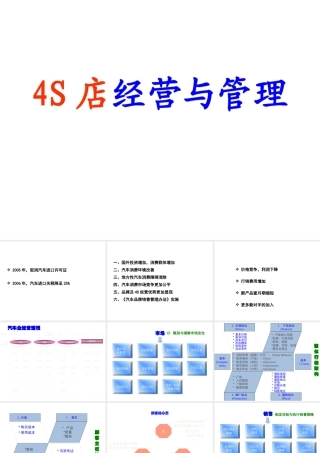 《汽车4S经销连锁店经营与管理培训教材》