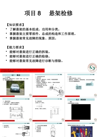 《汽车底盘电控系统检修》项目8：悬架检修
