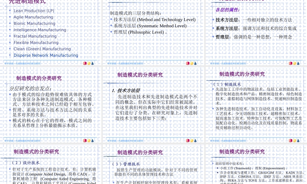 专家报告国外先进制造模式及管理研究与发展