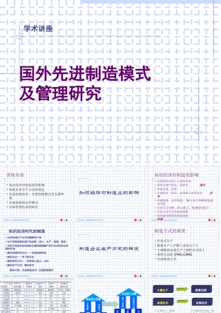 专家报告国外先进制造模式及管理研究与发展