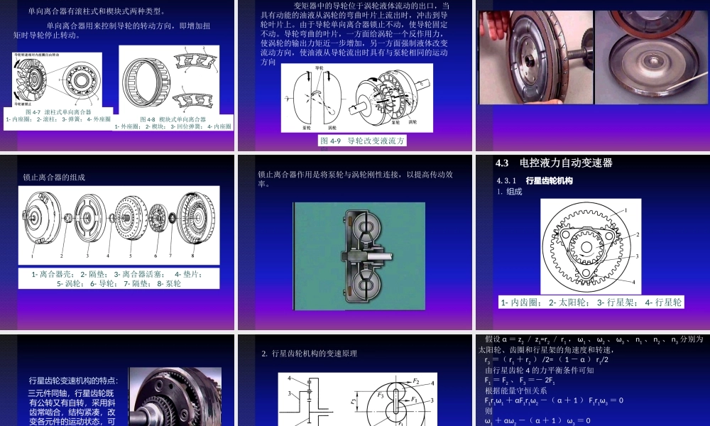 《汽车底盘构造与维修》第4章自动变速器(1)