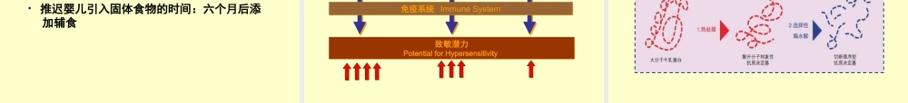 专家讲稿：婴幼儿食物过敏及牛奶蛋白过敏的预防和诊治(雀巢)(PPT70页)
