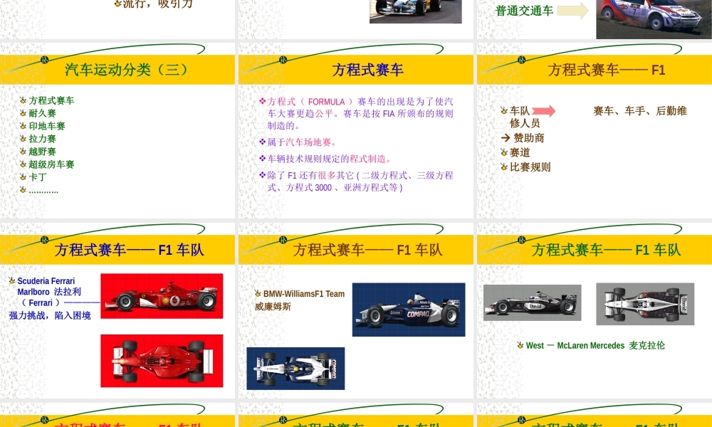 《汽车文化》——汽车运动篇