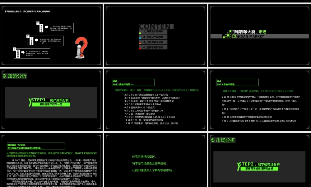 XXXX年邯郸御景大厦项目定位暨定价方案