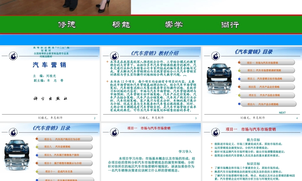 《汽车营销》项目一
