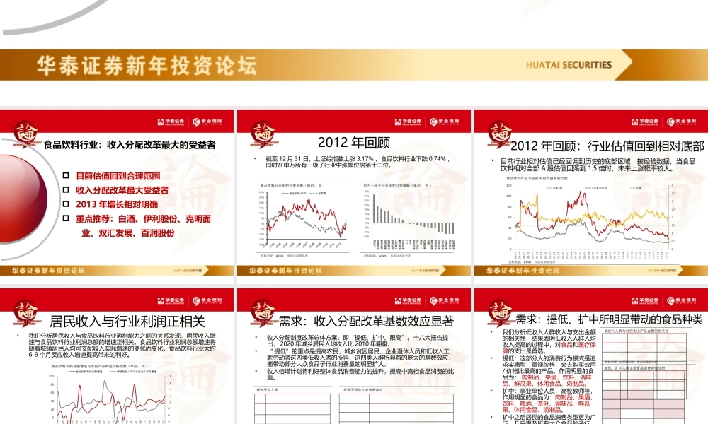 XXXX年行业投资策略