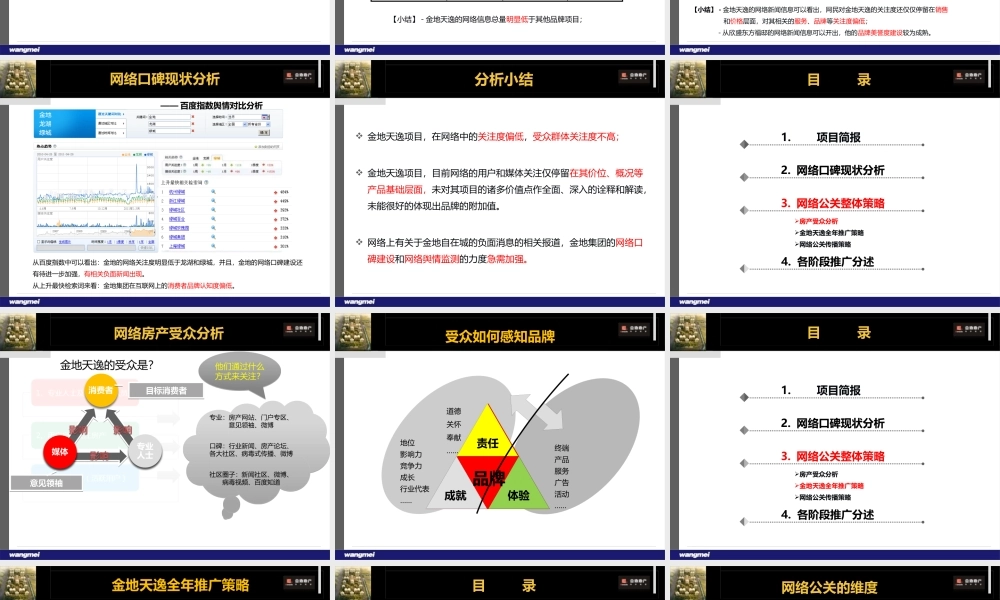 XXXX年杭州金地天逸项目网络公关方案