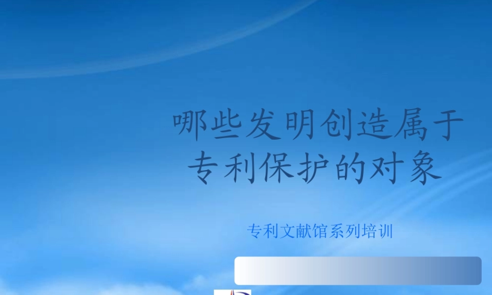 专利保护的管理对象
