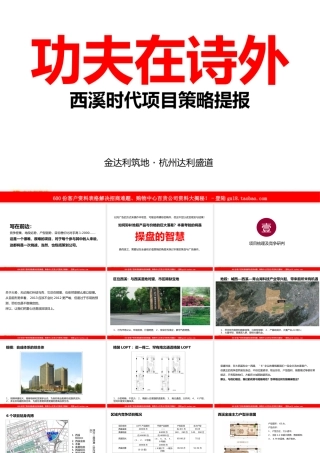 XXXX年杭州西溪时代项目策略提报