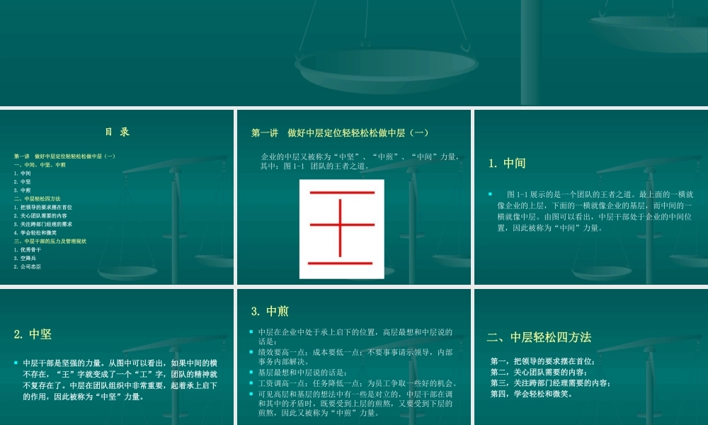 《轻轻松松做中层》