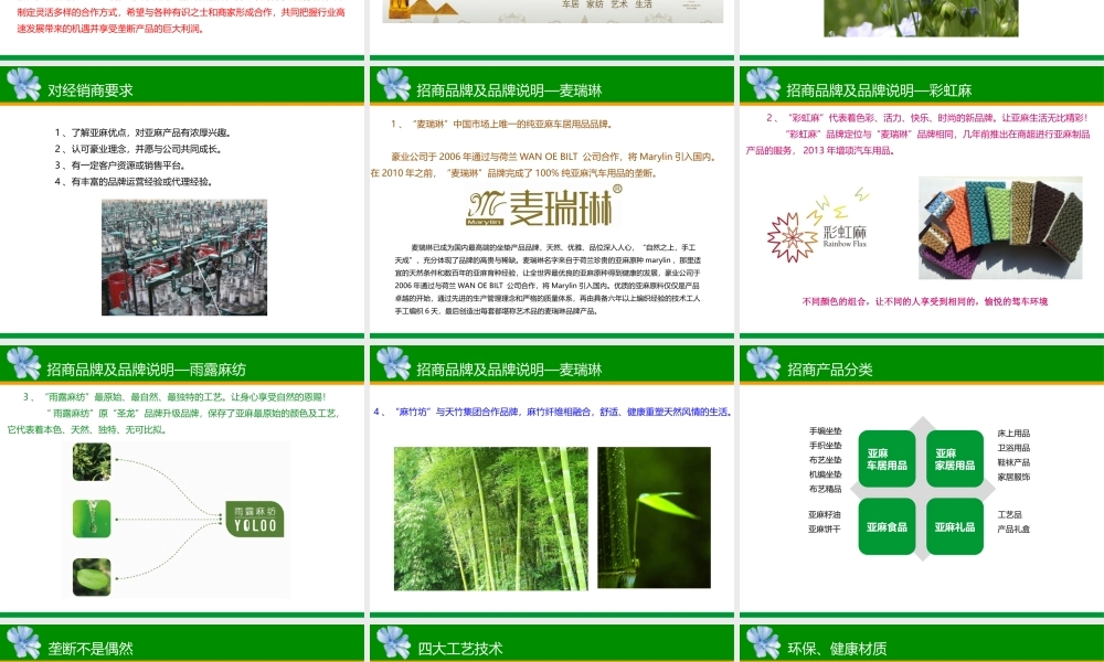 XXXX年豪业公司招商方案内容及产品介绍