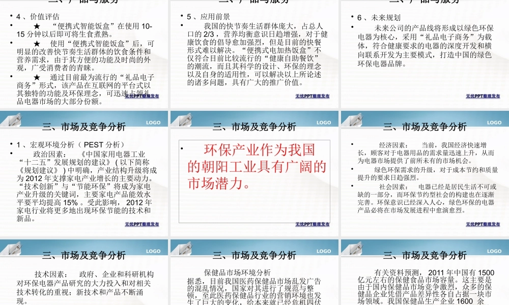 专利产品商业计划书
