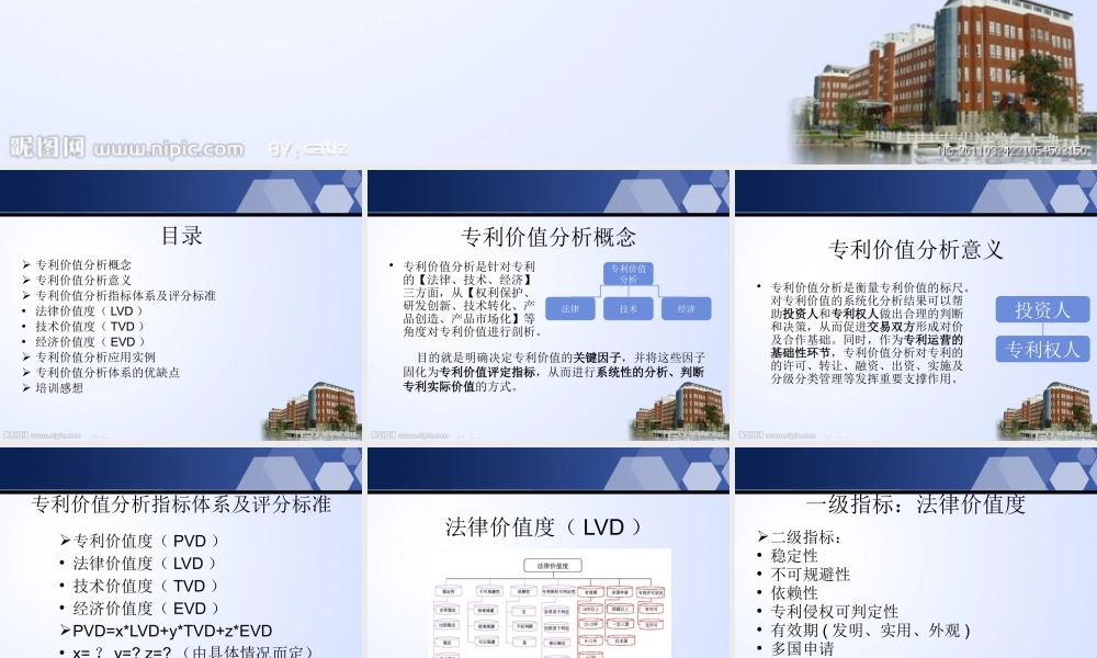 专利价值分析体系