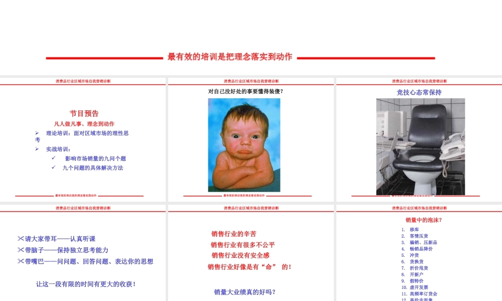 《区域市场自我营销诊断》