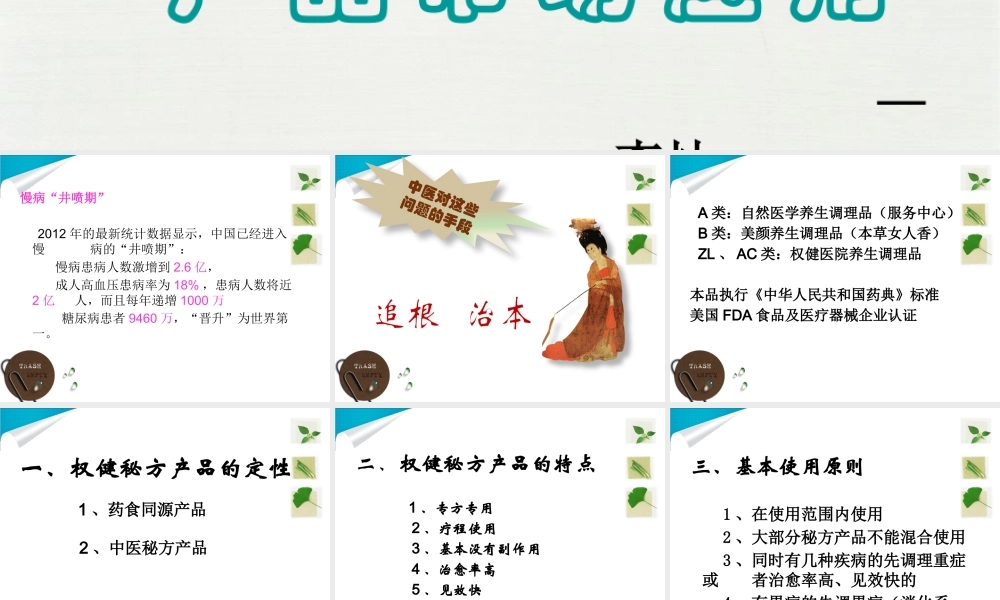 《权健秘方产品之专方专用系列》lican