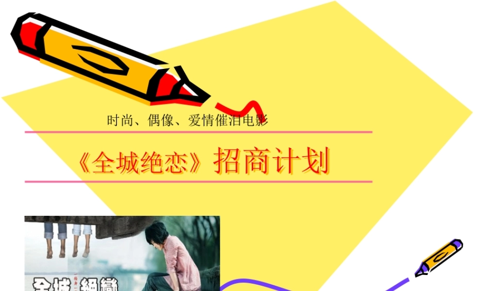 《全城绝恋》电影成功招商方案