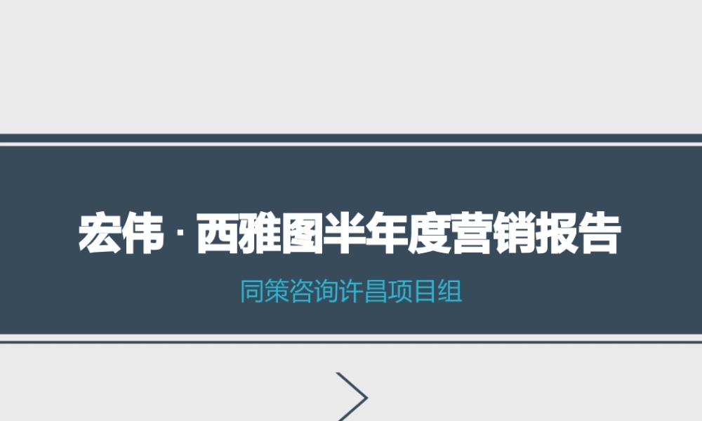 XXXX年河南许昌宏伟西雅图半年度营销报告40页