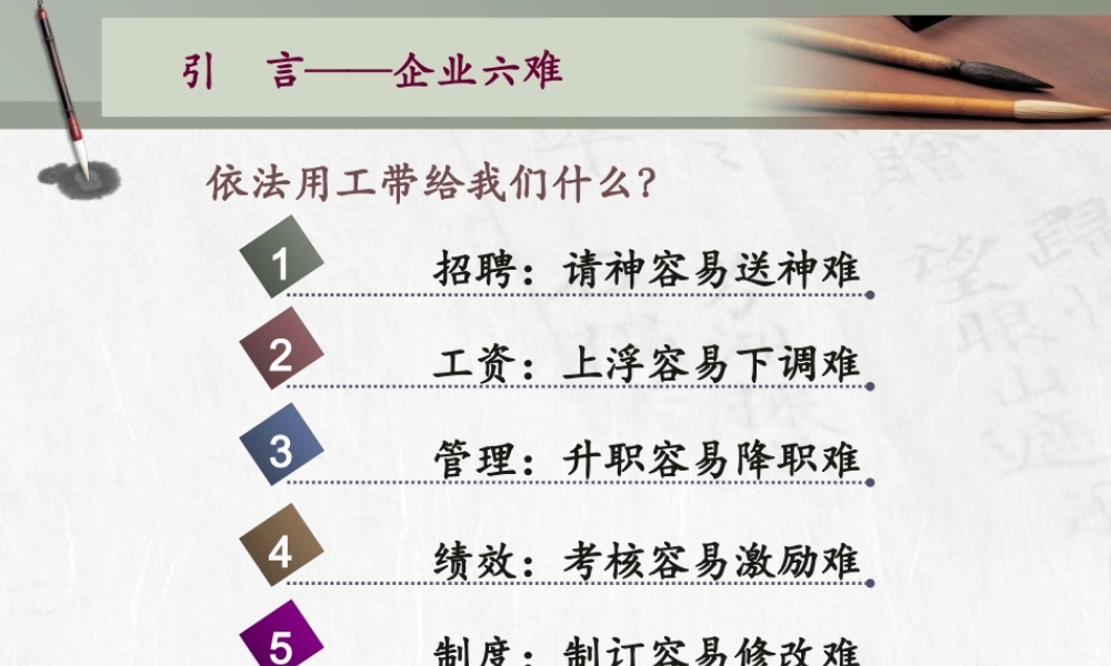 《人力资源管理之成本控制与法律风险防控》