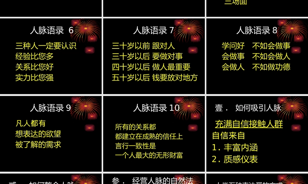 《人脉经营的艺术》讲座