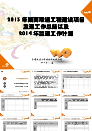XXXX年湖南联通监理工作总结