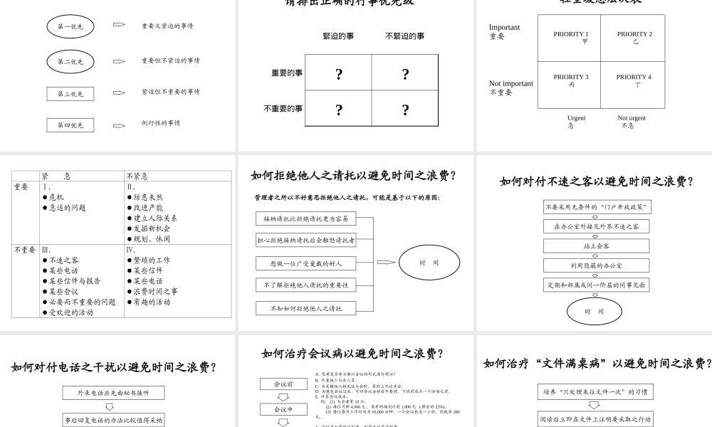 《如何帮助员工有效地进行时间管理》附时间管理测评与答案