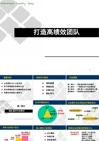 《如何打造高绩效团队》