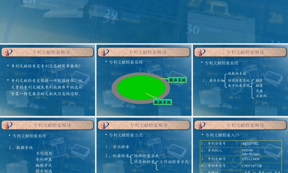 专利文献检索方法