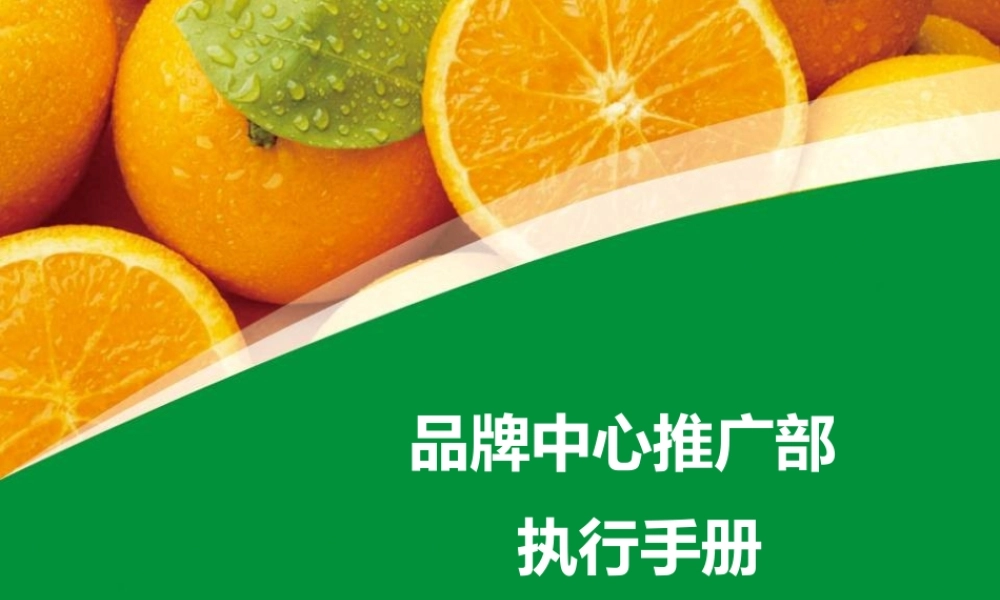 XXXX年汇源品牌中心推广部执行手册-架构及职能年发展方向(ppt 83) 