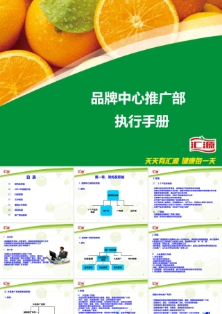 XXXX年汇源品牌中心推广部执行手册-架构及职能年发展方向(ppt 83) 