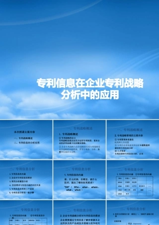 专利信息在企业专利战略分析中的应用