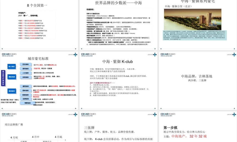 XXXX年吉林中海项目前期定位报告
