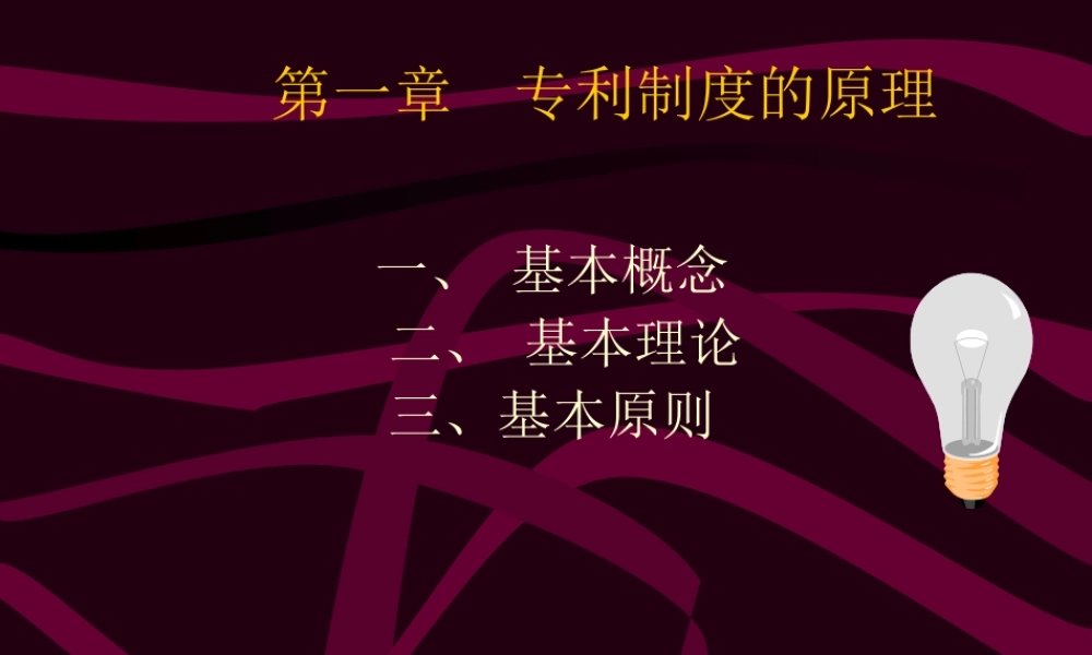 专利制度的原理