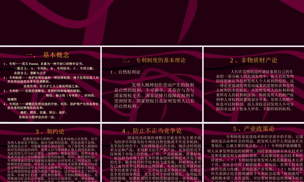 专利制度的原理