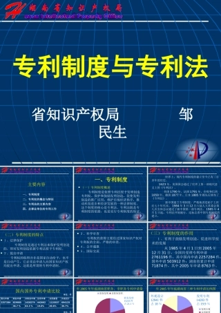专利制度与专利法