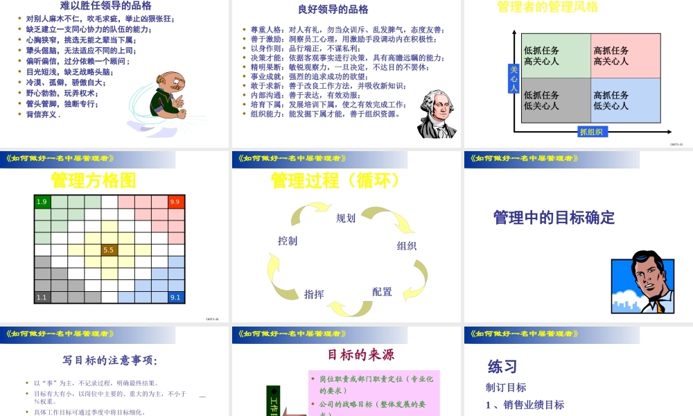 《如何做好一名中层管理者》(ppt 118页)