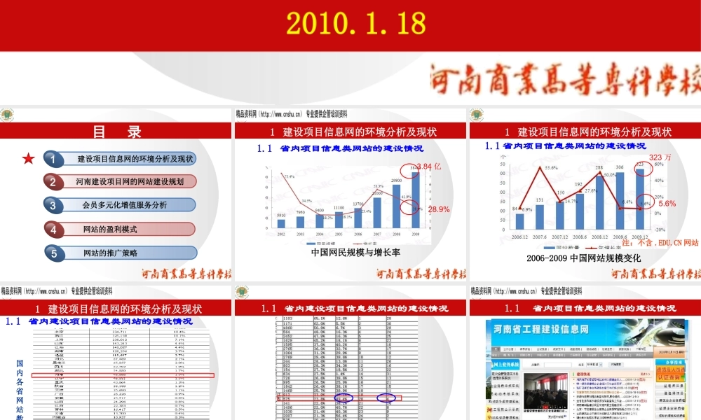 XXXX年建设项目信息网运营及盈利模式分析报告