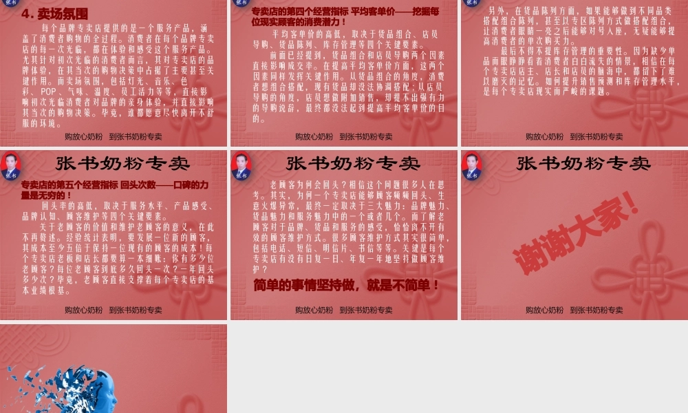 专卖店的经营指标