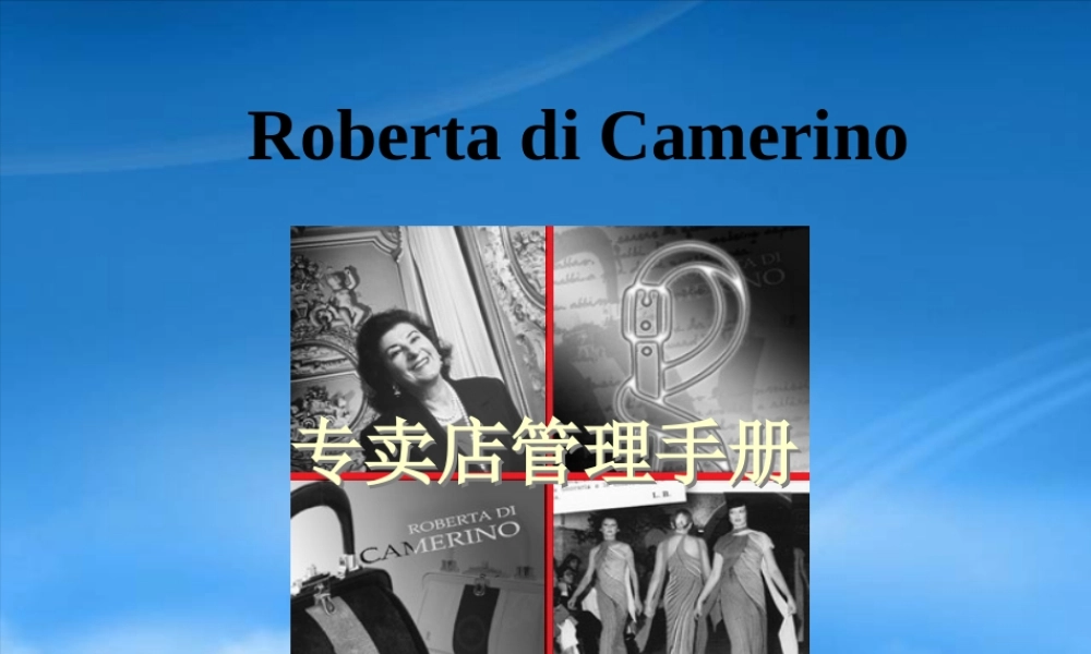 专卖店管理手册