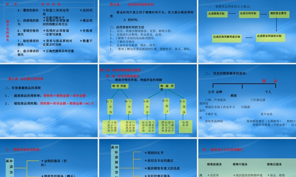 专卖店管理手册