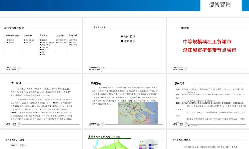 XXXX年江苏泰兴幸福邸前期产品定位报告