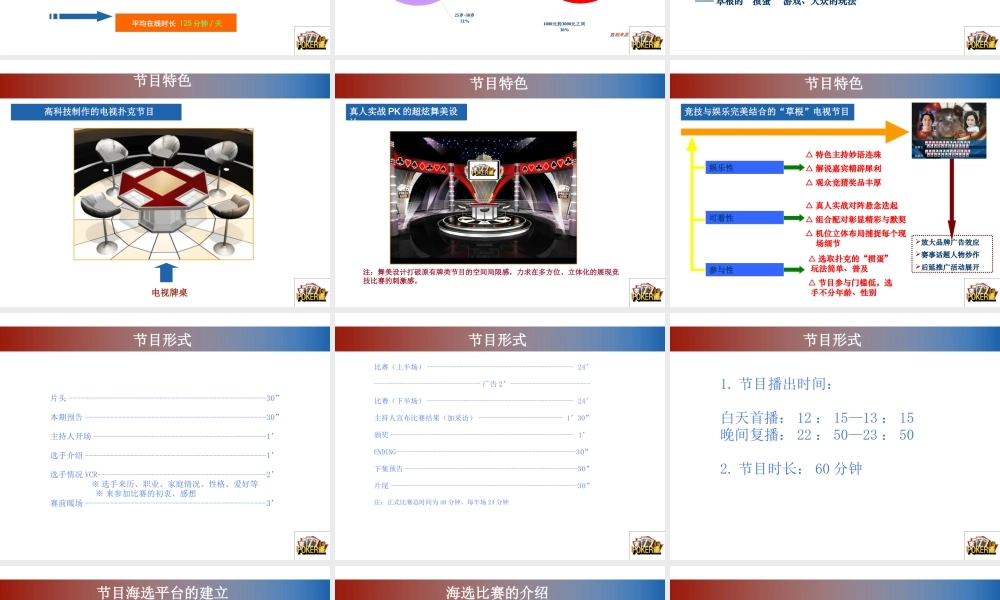 XXXX年江苏体育频道《幸福poker派》招商方案