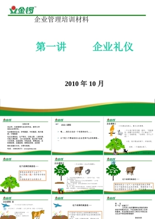XXXX年金锣企业礼仪培训